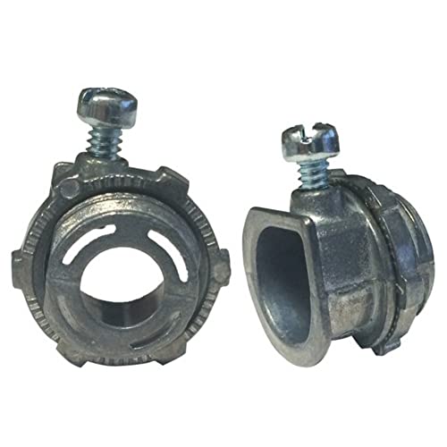 Morris Products 15052 BX/Flex Set Screw Box Connector, Zinc Die Cast, 3/8