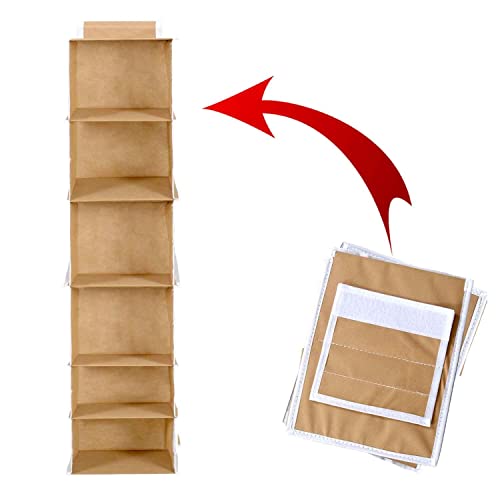 Image of Hanging Organizer (Beige, Pack of 1 (6 Shelf))
