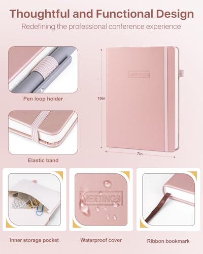 Cahier de planification B5 WEMATE pour structurer vos réunions d'équipe au bureau - 4