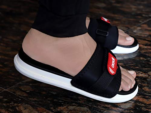 Image of AADI Men's Synthetic Leather Daily Use Casual Sliders /Flip Flop & Slippers