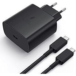 Cargador Samsung De 45 Watts Cargador USB C 45W y Cable USB C 2M para Samsung Galaxy S23 Ultra/S23/S22/S22+/S22 Ultra/S21/S21+/S21 Ultra/S20 Ultra/S9/S8/Note 20/A13/A33/A53 5G, PD & PPS Cargador Movil Tipo C Enchufe Carga Rapida