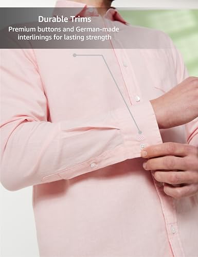 Image of Symbol Premium Men's Cotton Linen Casual Shirt - Regular Fit | Full Sleeve (Available in Plus Sizes)