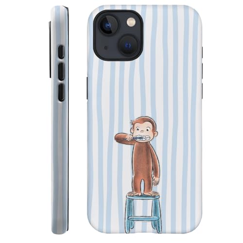 Case for iPhone 15 - [Drop Protection Phone Cover] - Hybrid Case for Girl Women - Funny Monkey Stripes 01