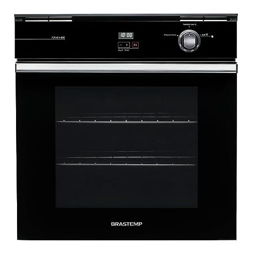Forno de embutir a gás Brastemp 78 litros Preto com grill e timer touch - BOA84AE 220V