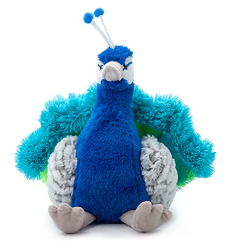 Image of The Petting Zoo Peacock Stuffed Animal Plushie, Gifts for Kids, Wild Onez Zoo Animals, Peacock Plush Toy 12 inches
