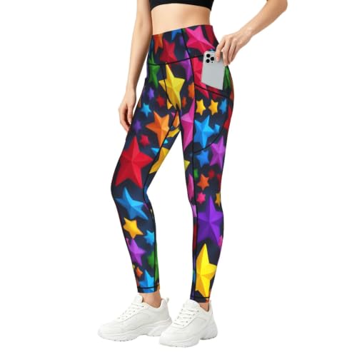 Pantalones de yoga opacos estampados mallas deportivas fitness con bolsillos