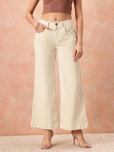 Image of Women's High Waist Denim Jeans | Straight, Relaxed, Wide Leg & Baggy Fit | High Rise Loose Oversized Denim Pants for Women | Comfortable Casual Everyday Wear | Oversized Woman baggys