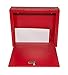 Adir Metal Suggestion Box with Lock and Slot, Wall Mount Deposit Box for Payments and Checks, Office Mail Box for Employees, Mailbox for House, Safe Drop Box with Keys - 3x10x12 Inch Blue