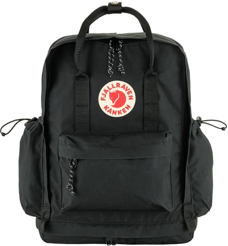 Image of Fjallraven Kanken Outlong Backpack - Durable Travel Laptop Bag with Water Resistant Everyday Design, Black