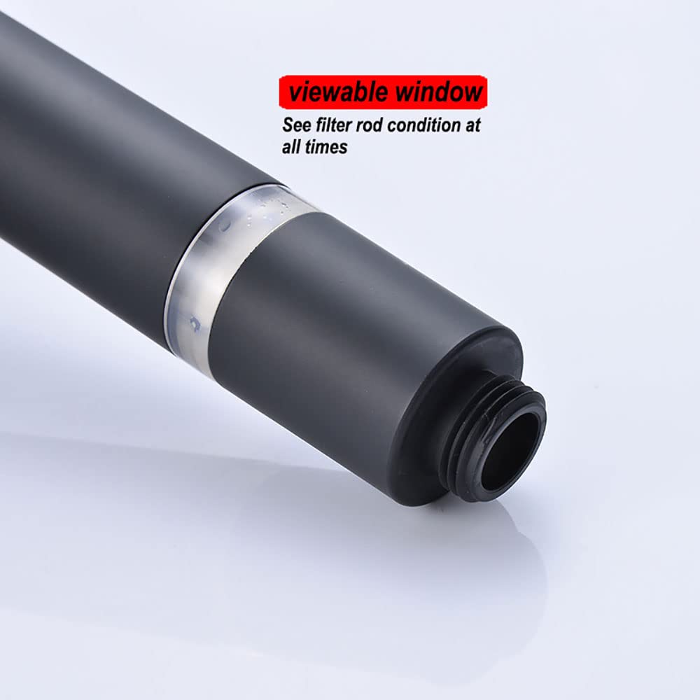 Set soffione doccia portatile a 9 funzioni, soffione doccia ad alta pressione Set soffione doccia portatile ad alto flusso, soffione doccia con filtro, con tubo da 59 pollici, staffa, nero opa