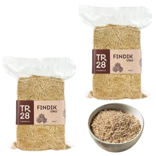 Giresun Tombul Hazelnut Flour, 100% Natural & Delicious, Organic, Additive-Free, Authentic Turkish Product, Geographical Indication Registered, (GİRESUN FINDIK UNU), 250g / 0.55 lb - PACK OF 2