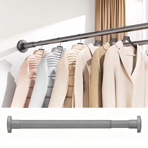 No Drilling Adjustable Closet Rods, 19-106 in Telescopic Closet Hanging