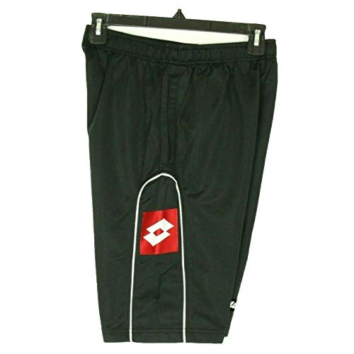 Lotto Italian Sport Design Boys Youth Black Athletic Shorts Medium