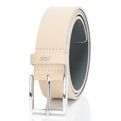 BOSS mens Printed Leather Casual Belt