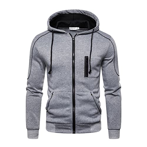 Sweat à capuche gothique zippé ample pour entraînement et workout d'hiver