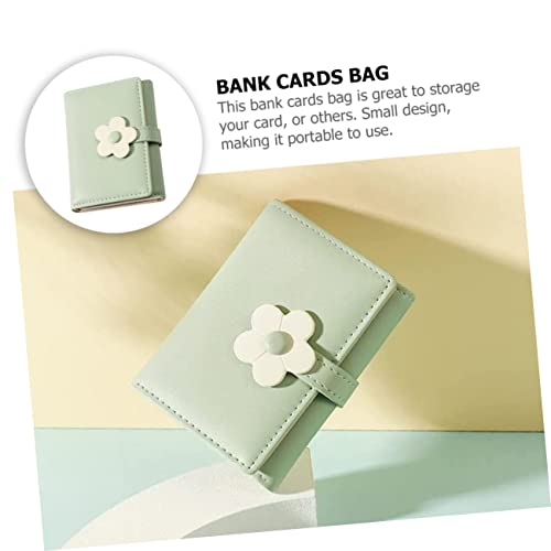 KESYOO Cute Flower Pattern Trifold Student Wallet Lightweight PU Coin Purse for Compact Card Holder for Women Card Storage and Easy to Clean Design4