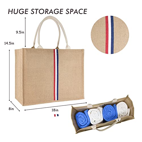 Image of Hibala Woven Large Beach Bag Straw Beach Tote Handmade Weaving Shoulder Tassel Bag Handbag