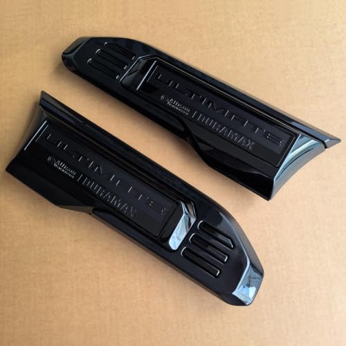 Image of 2pack OEM 2024+ Ultimate Duramax Diesel Vent Emblem Replacement for Sierra 2500HD 3500HD 87827042 (Gloss Black)