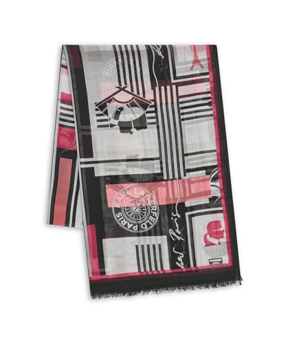KARL LAGERFELD Womens Icon Graphics Scarf Scarf3