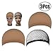 Produktbild LEBQ Perücke-Caps Unterziehhaube Haarnetz Perückekappe, 3er-Pack, Schwarz