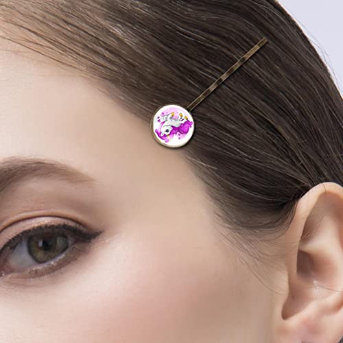 Épingles à cheveux roses licorne pour fixer une coiffure délicate sans glisser - 5