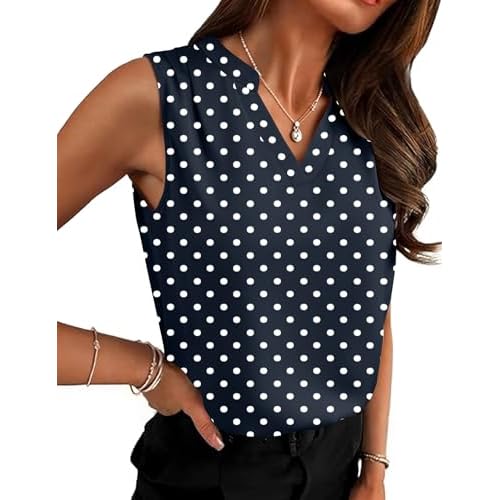 Rapbin Women's Tees and Tanks V Neck Pleated Camisole Tops Spring Business Work Shirts