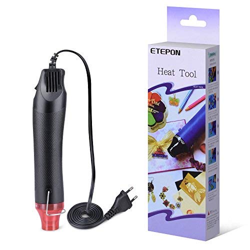 ETEPON Mini Pistola de Aire Caliente, 300W Pistola Calor ET021 (Rojo)