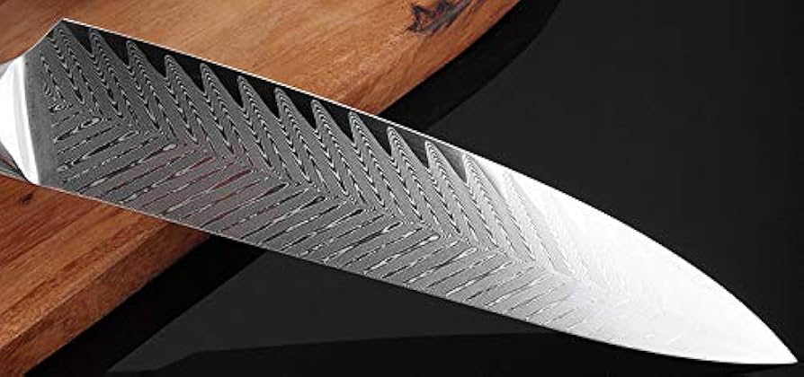 送料無料  包丁 鞘付 67層ダマスカス 高級切付牛刀 vg10 Amazon｜漁川 牛刀包丁 【VG10槌目ダマスカス】 【67層牛刀包丁