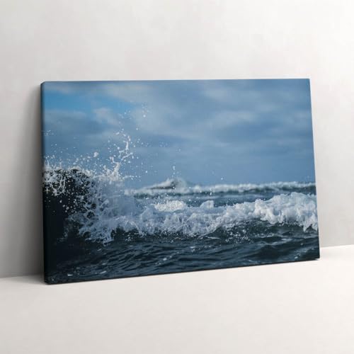 Image sur Toile haute definition tableau photo vagues de mer Wallfluent 60x40cm