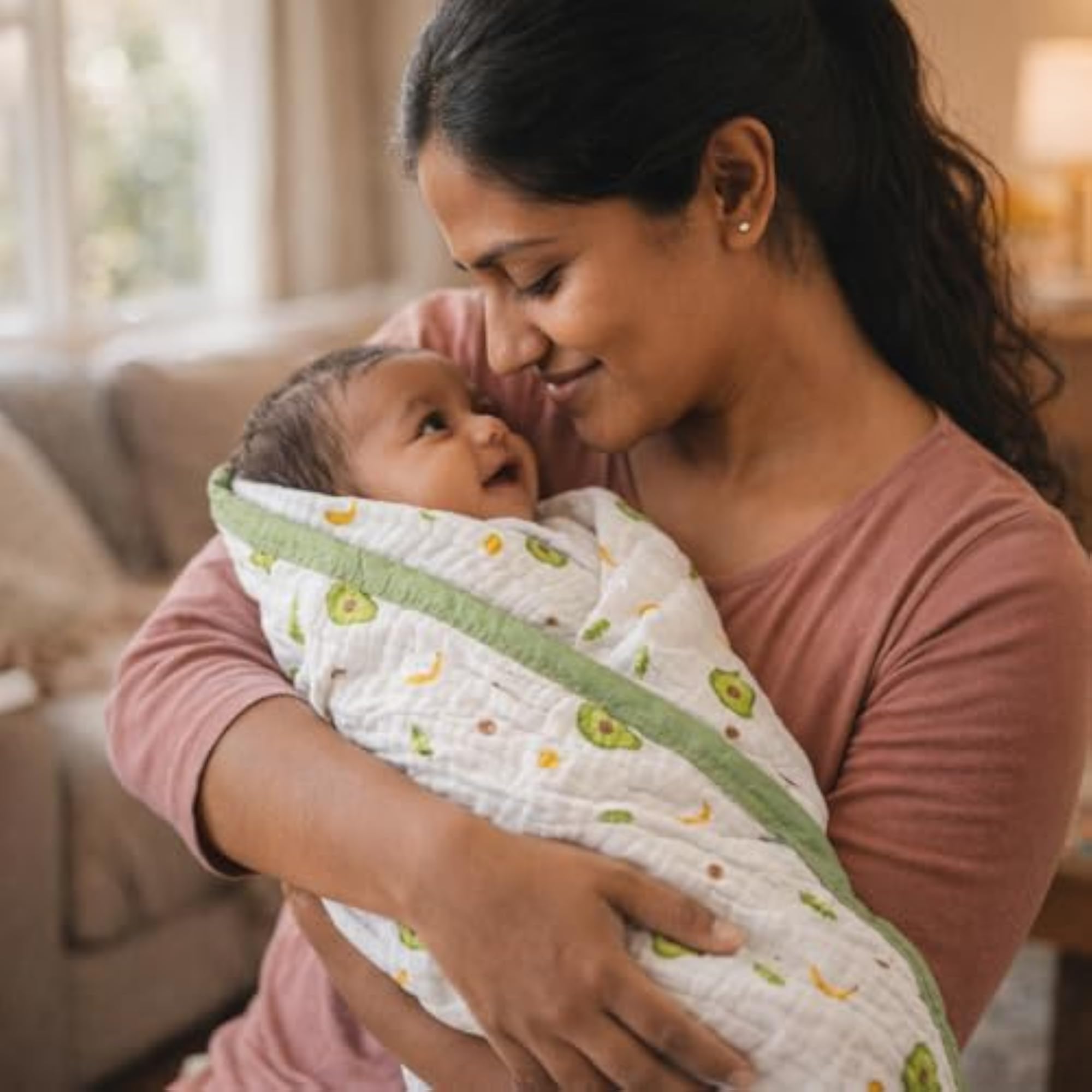 6 Layer Baby Muslin Blanket, Breathable Summer AC Blanket