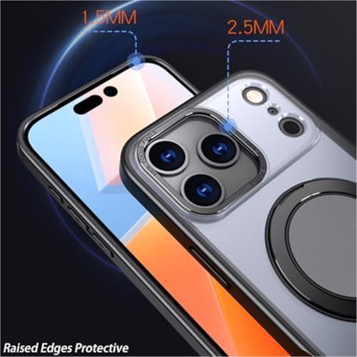Coque iPhone 17 Pro Max mince protection induction avec béquille rose