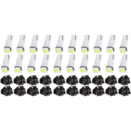 Pack 20 Bombillas LED T5 Xenón Blanco para Autos miniatura 1