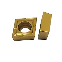 Vista 5 de 20 piezas CCMT09T304/CCMT32.51 Insertos de torneado de carburo, CCMT Insertos de repuesto de torno CNC multicapa recubiertos para torno de torneado
