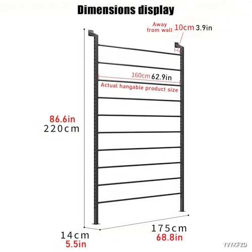 Estante de pared para rollos de tela y vinilos, organizador de metal ajustable que ahorra espacio 3