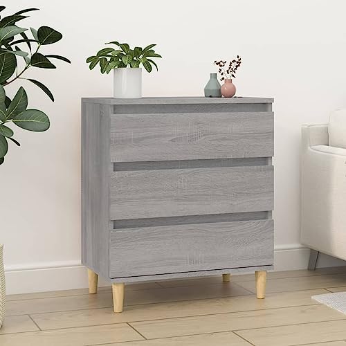 ZEYUAN Aparador de Madera contrachapada Gris Sonoma 60x35x70 cm, Aparadores para Salon, Aparador...