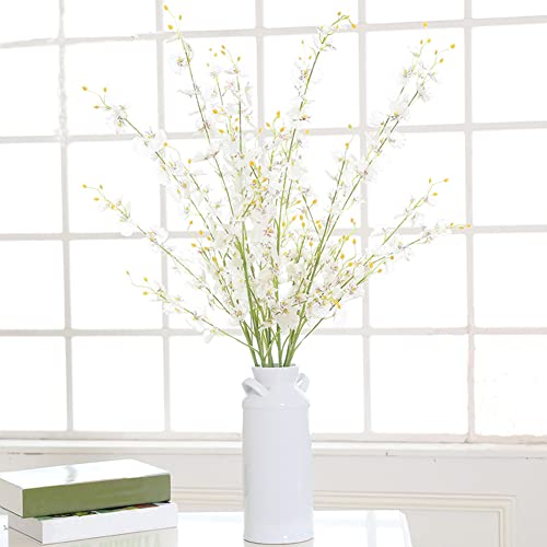 Sunrisee 10 Pcs Artificial Orchid Flowers Silk Fake Dancing Lady Orchids Flowers With Long Stems For Tall Vase Table Wedding Home Office Party Festival Decor, 37.4'' #TOP2