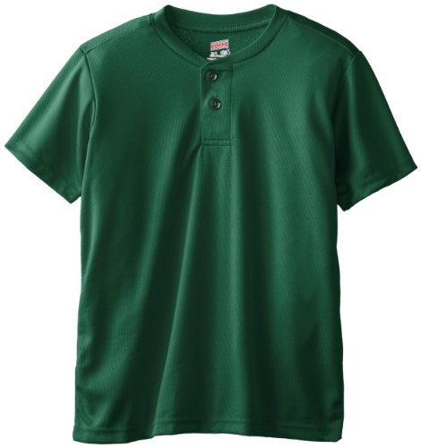 Soffe Big Boys 'Dri Fit Henley de béisbol - Verde -