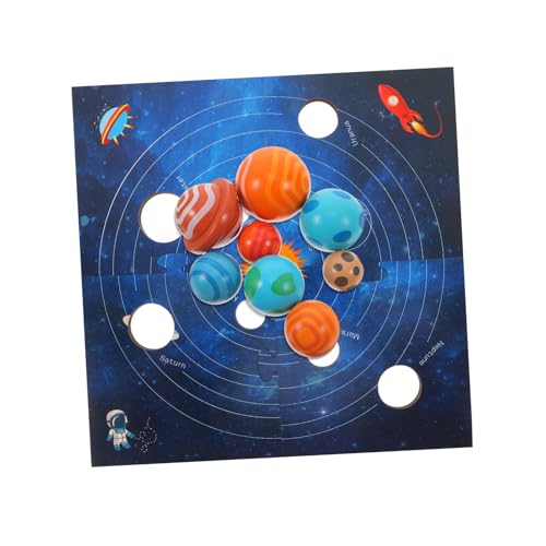Vaguelly Juguetes Cognitivos Planetarios Rompecabezas Decoración Juegos De Mesa Educativos Ocupado Junta Montessori Tablero De Viaje Ocupado Junta De Educación De La Ilustración Madera