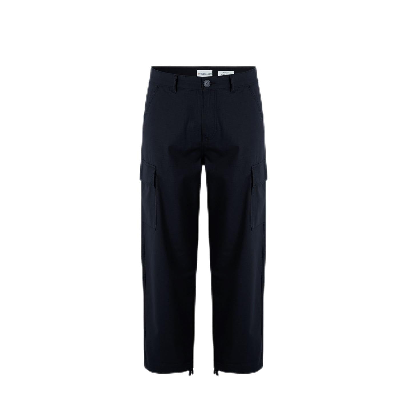 Soul Cal Mens Rip Trousers Black 34W / 32L