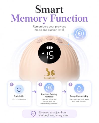Image of Bump2Cradle Electric Breast Pump | ISO 9001: 2015 Certified | No 1 Brand by Doctors and Lactation Experts | PumpNGo Lite Intelligent | Original Silicone Wearable Breast Pump by Bump2Cradle | Soft Silicone Milk Collector | Comfortable, Low-Noise, Type-C Rechargeable | For Everyday, Value-Conscious Moms | 17, 19,21 and 24 mm Flanges | 1 Yr Warranty