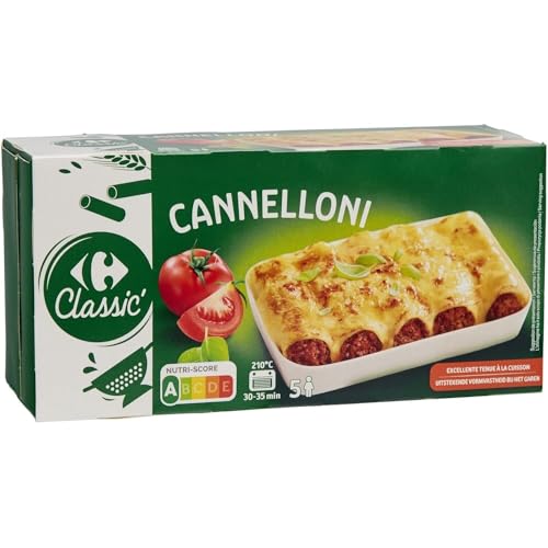 Cannelloni de blé dur au Nutri-Score A par lot de 4 pour vos repas italiens en famille