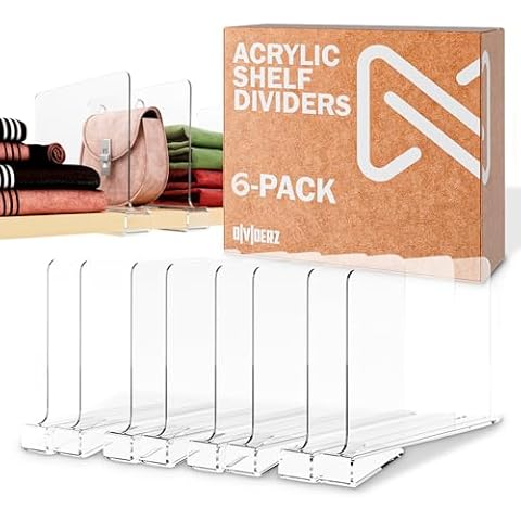 Neatly Made Acrylic Shelf Dividers for Closets Cover