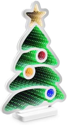 Idena 30550 - LED Infinity Mirror Sapin de Noël, env. 13 x 5,5 x ...