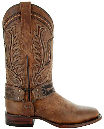 Soto Boots Women's Harness Cowgirl Boots, Genuine Leather Cowgirl Boots, Handcrafted Cowboy Boots For Women M500383