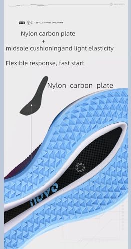 Leisure Exercise Jogging Breathable mesh Full Palm Carbon Plate Running Shoes, Lightweight Cushioning Racing Training Sports Shoes for Men and Women3