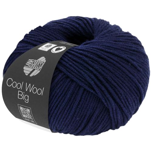 LANA GROSSA Cool Wool Big | Extrafeine Merinowolle waschmaschinenfest und filzfrei | Handstrickgarn aus 100% Schurwolle (Merino) | 50g Wolle zum Stricken & Häkeln | 120m Garn FB 630