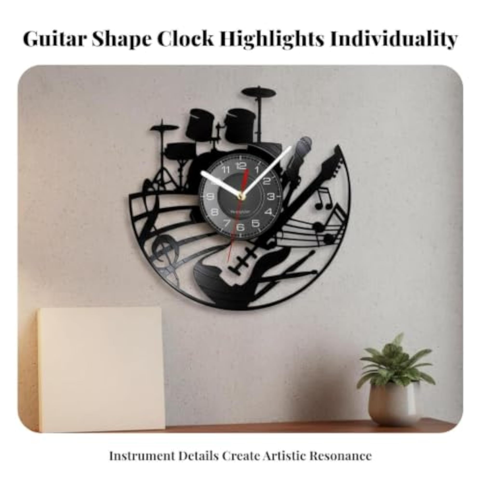 Vinyl Records Wall Clock, Unique Gift for Music Lovers