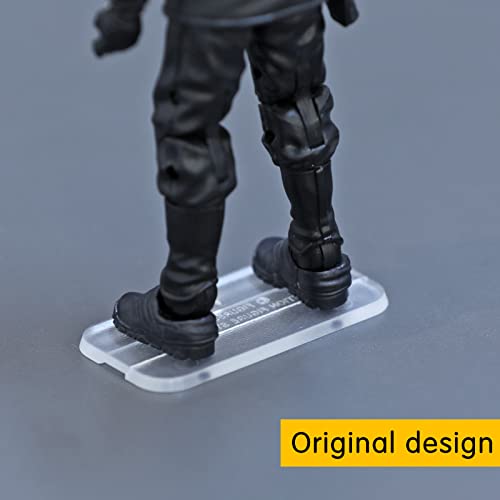 Image of 56PCS Action Figure Stand Bases, Assembly Display Holder Accessories, Fit for Most 6inch Figures, Transparent / Mix Square & Round Shape
