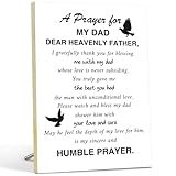 A Prayer for My Dad Sign, Father Birthday Gift Idea, Dad Plaque from Daughter Son, Best Dad Ever Gifts, Gifts for Father, Wooden Plaque Decor for Home Office Wall Art -62