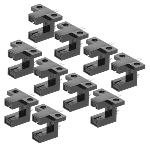 ELAYARD Sensor Fotoeléctrico Óptico Tp808 Dip-4 Ranura Infrarrojo Para Detección De Objetos, 10 Piezas Abs Para Impresoras y Máquinas, Uso Industrial Duradero
